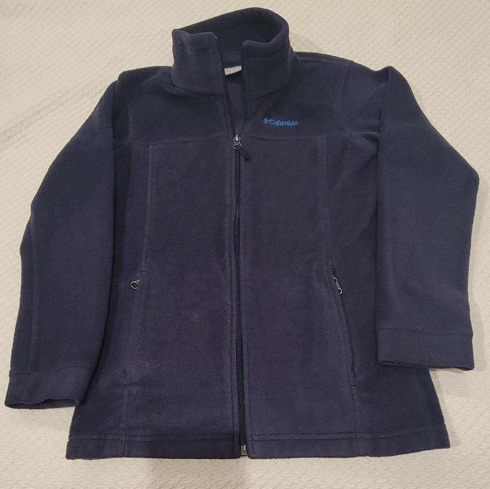 Columbia Steen Mountain Navy Blue Zip Fleece Boys Medium